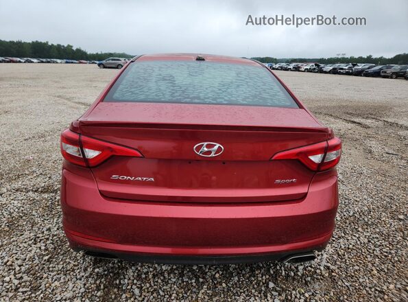 5NPE34AF6HH466604 2017 HYUNDAI SONATA Red Rear view
