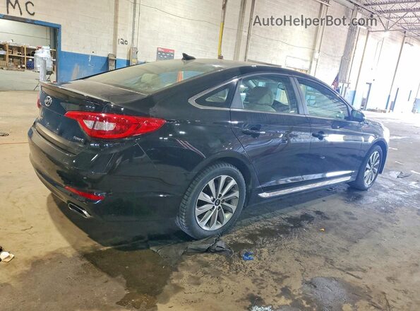 5NPE34AF6HH497190 2017 HYUNDAI SONATA Black Tył prawy
