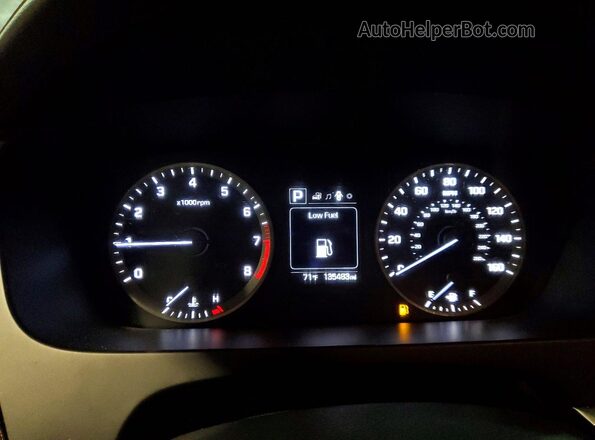 5NPE34AF6HH497190 2017 HYUNDAI SONATA Black Widok zestawu wskaźników