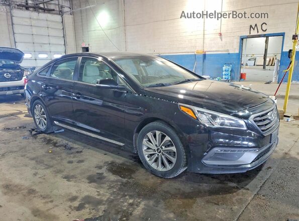5NPE34AF6HH497190 2017 HYUNDAI SONATA Black Przód prawy