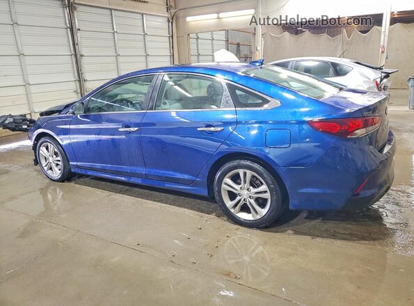 5NPE34AF6JH608049 2018 HYUNDAI SONATA Blue Rear left