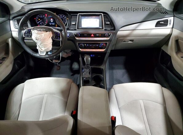 5NPE34AF6JH608049 2018 HYUNDAI SONATA Blue Dashboard view