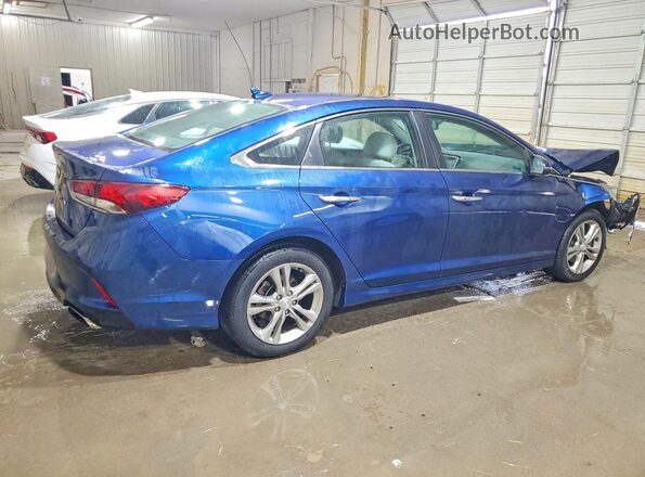 5NPE34AF6JH608049 2018 HYUNDAI SONATA Blue Rear right