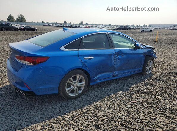 5NPE34AF6JH624168 2018 HYUNDAI SONATA Blue უკანა მარჯვენა