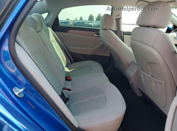 5NPE34AF6JH624168 2018 HYUNDAI SONATA Blue უკანა სავარძლების ხედი