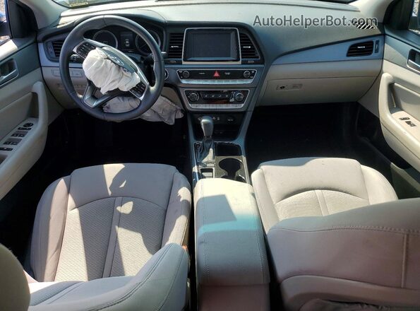 5NPE34AF6JH624168 2018 HYUNDAI SONATA Blue წინა პანელის ხედი