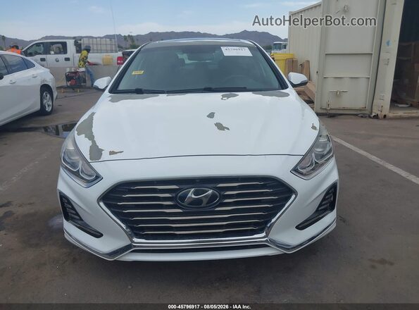 5NPE34AF6JH660040 2018 HYUNDAI SONATA White Սարքավորումների վահանակի տեսք