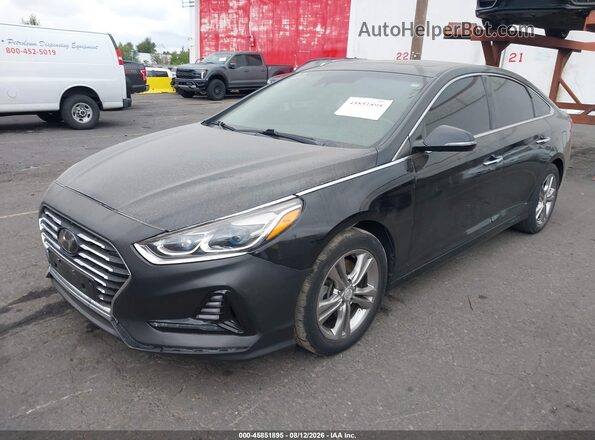 5NPE34AF6JH663858 2018 HYUNDAI SONATA Gray წინა მარცხენა ხედი სამი მეოთხედიდან