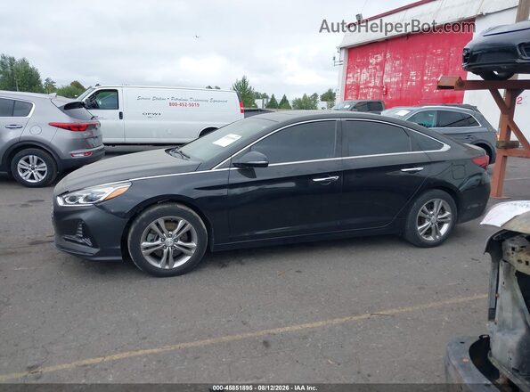 5NPE34AF6JH663858 2018 HYUNDAI SONATA Gray უკანა სალონის ხედი