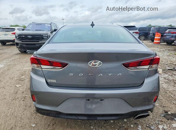 5NPE34AF6JH720396 2018 HYUNDAI SONATA Gray Rear view
