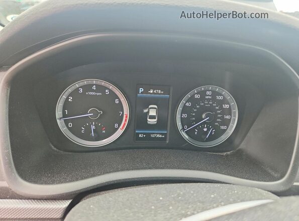 5NPE34AF6JH720396 2018 HYUNDAI SONATA Gray Instrument cluster view