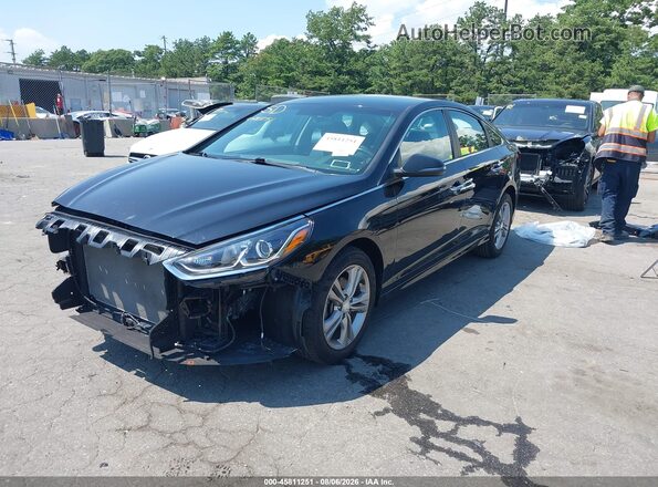 5NPE34AF6KH752329 2019 HYUNDAI SONATA Black Przód lewy