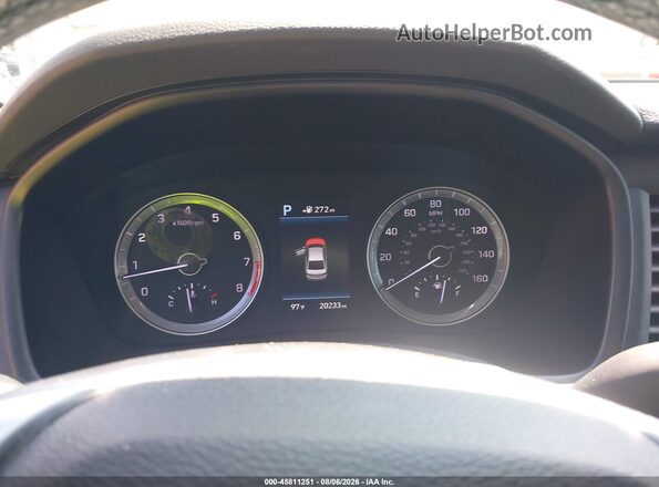 5NPE34AF6KH752329 2019 HYUNDAI SONATA Black Widok tylnych siedzeń