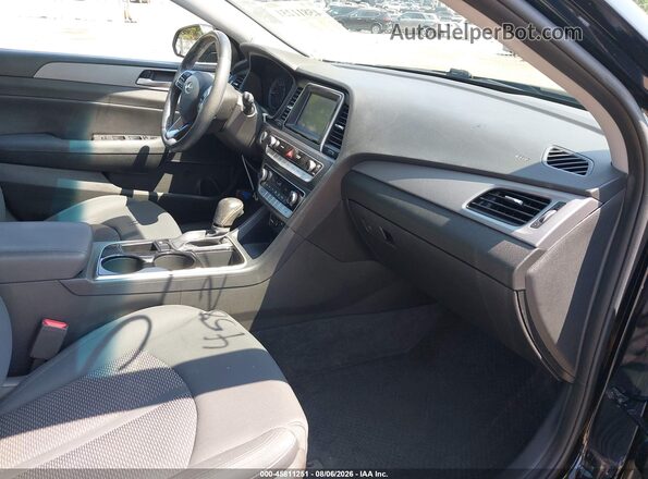 5NPE34AF6KH752329 2019 HYUNDAI SONATA Black Widok wnętrza z przodu