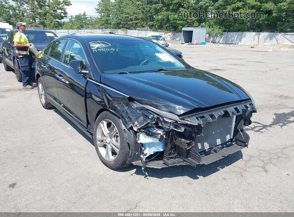 5NPE34AF6KH752329 2019 HYUNDAI SONATA Black Widok z przodu