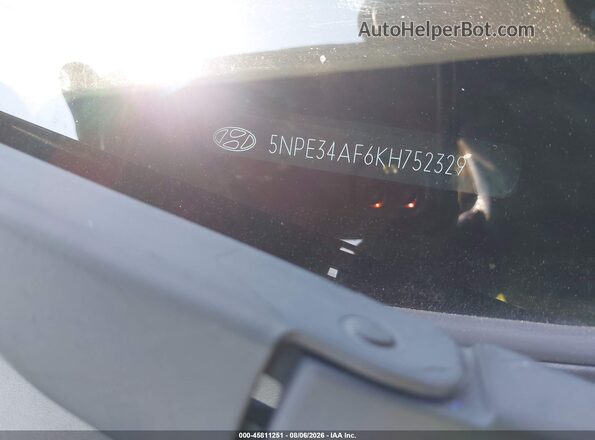 5NPE34AF6KH752329 2019 HYUNDAI SONATA Black 