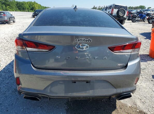 5NPE34AF6KH765971 2019 HYUNDAI SONATA Gray Rear view