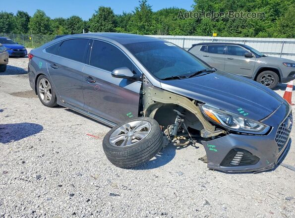 5NPE34AF6KH765971 2019 HYUNDAI SONATA Gray Front right