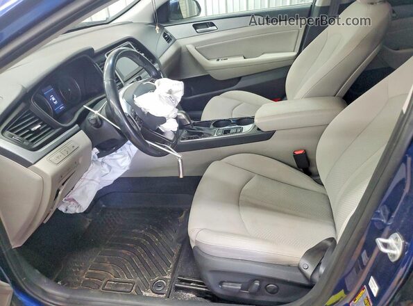 5NPE34AF6KH778476 2019 HYUNDAI SONATA Синий Вид салона спереди
