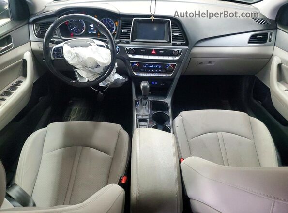 5NPE34AF6KH778476 2019 HYUNDAI SONATA Синий Вид панели приборов
