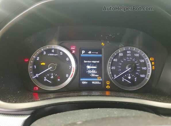 5NPE34AF6KH778476 2019 HYUNDAI SONATA Синий Вид щитка приборов