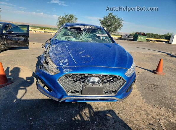 5NPE34AF6KH783371 2019 HYUNDAI SONATA Blue წინა ხედი