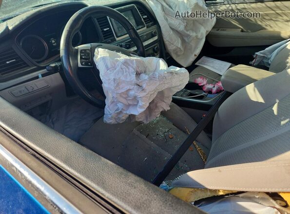 5NPE34AF6KH783371 2019 HYUNDAI SONATA Blue წინა სალონის ხედი
