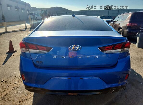 5NPE34AF6KH783371 2019 HYUNDAI SONATA Blue უკანა ხედი
