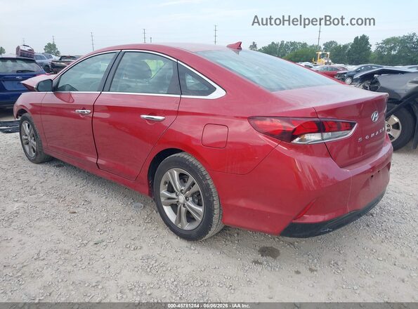 5NPE34AF6KH816966 2019 HYUNDAI SONATA Red Rear left