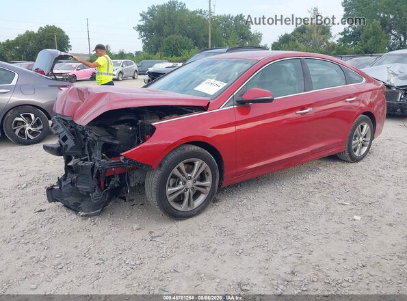 5NPE34AF6KH816966 2019 HYUNDAI SONATA Red Front left