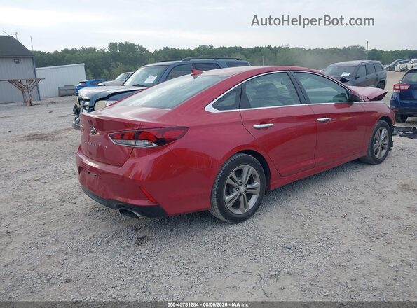 5NPE34AF6KH816966 2019 HYUNDAI SONATA Red Rear right