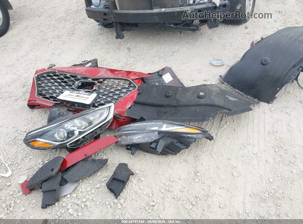 5NPE34AF6KH816966 2019 HYUNDAI SONATA Red Instrument cluster view