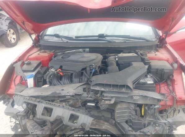 5NPE34AF6KH816966 2019 HYUNDAI SONATA Red Rear view