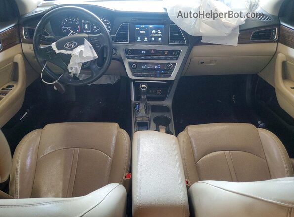 5NPE34AF7GH298552 2016 HYUNDAI SONATA Белый Вид панели приборов