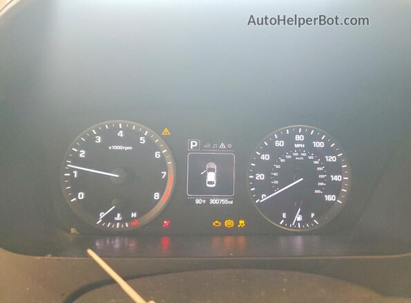 5NPE34AF7GH298552 2016 HYUNDAI SONATA Белый Вид щитка приборов
