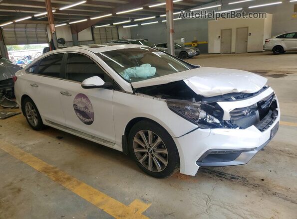 5NPE34AF7GH298552 2016 HYUNDAI SONATA Белый Передняя правая четверть