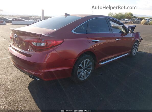 5NPE34AF7GH330447 2016 HYUNDAI SONATA Красный Задняя правая четверть