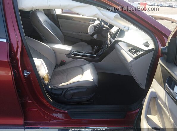 5NPE34AF7GH330447 2016 HYUNDAI SONATA Красный Вид салона спереди