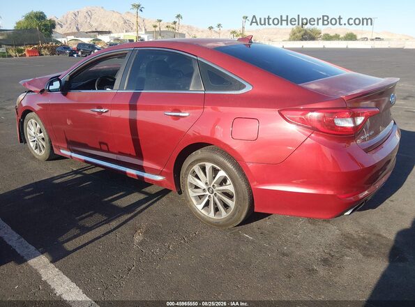 5NPE34AF7GH330447 2016 HYUNDAI SONATA Красный Задняя левая четверть