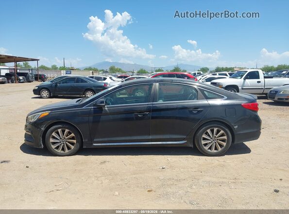 5NPE34AF7GH357311 2016 HYUNDAI SONATA Black Սալոնի 360 աստիճան տեսք
