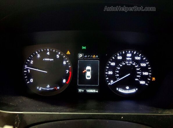 5NPE34AF7GH427647 2016 HYUNDAI SONATA White Widok zestawu wskaźników