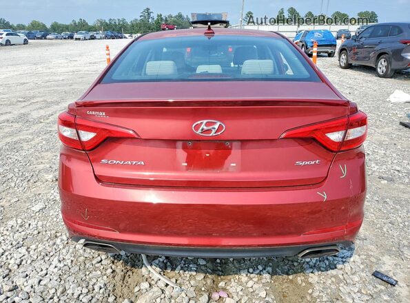 5NPE34AF7GH433447 2016 HYUNDAI SONATA Red Вид ззаду