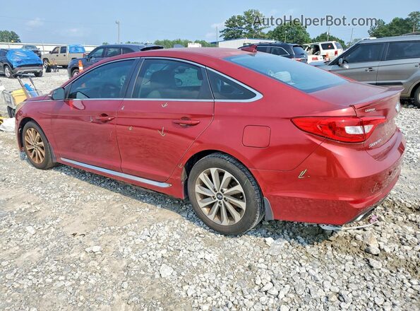 5NPE34AF7GH433447 2016 HYUNDAI SONATA Red Задня ліва чверть