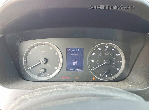 5NPE34AF7GH433447 2016 HYUNDAI SONATA Red Вид щитка приладів