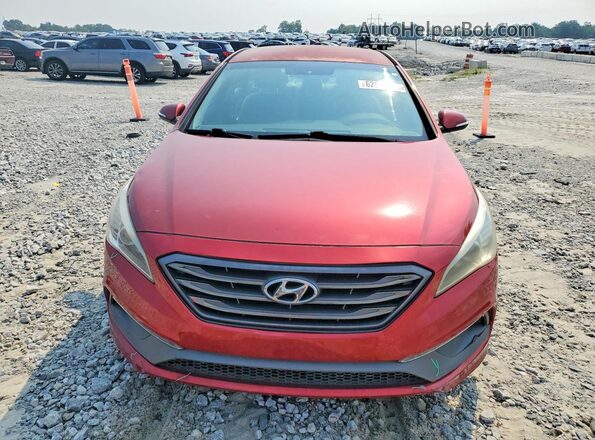 5NPE34AF7GH433447 2016 HYUNDAI SONATA Red Вид спереду