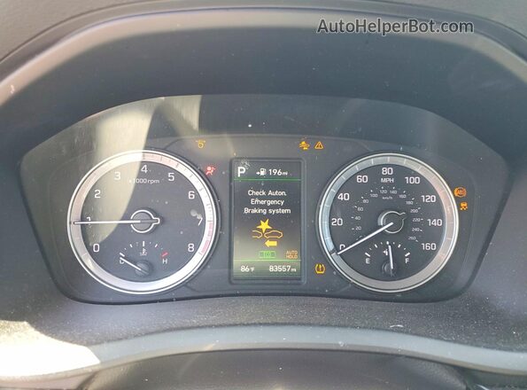 5NPE34AF7JH601675 2018 HYUNDAI SONATA Red Instrument cluster view