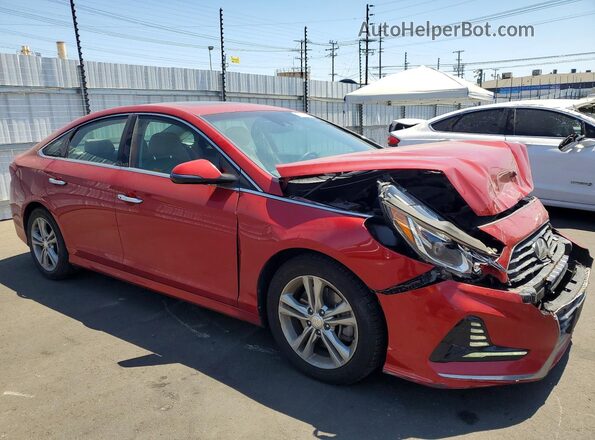5NPE34AF7JH601675 2018 HYUNDAI SONATA Red Front right