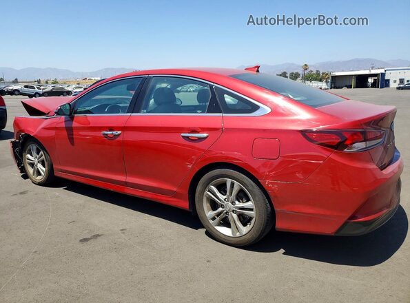 5NPE34AF7JH601675 2018 HYUNDAI SONATA Red Rear left