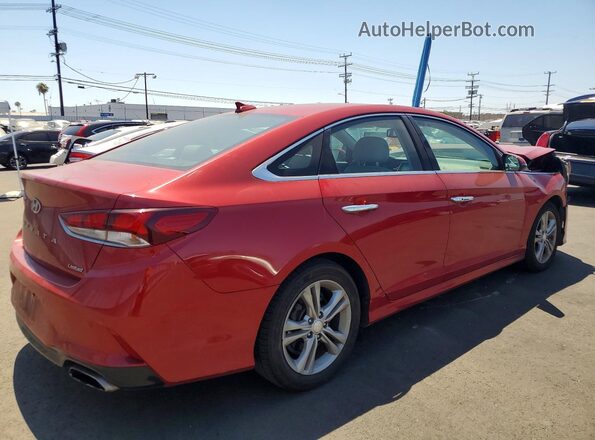 5NPE34AF7JH601675 2018 HYUNDAI SONATA Red Rear right