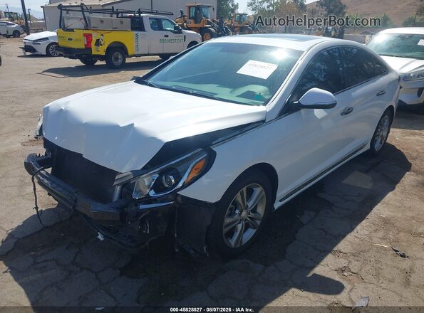 5NPE34AF7JH632117 2018 HYUNDAI SONATA White Przód lewy